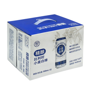 盒马 精酿传统比利时风味小麦白啤 500ml*12罐