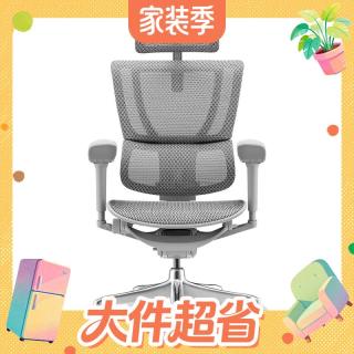 大件超省：Ergonor 保友 优b雄鹰 人体工学电脑椅 银白网 可旋转可升降扶手