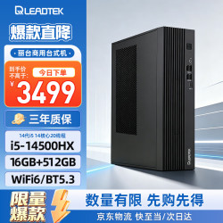丽台 电脑办公家用台式主机商用AI单整机(14代i5-14500HX 16G/512G WiFi蓝牙键鼠)
