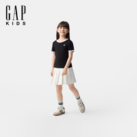 Gap 盖璞 女童纯棉小熊刺绣短袖T恤 黑色 120/64