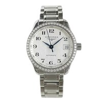 LONGINES 中古98新Longines浪琴名匠白盘镶钻机械日历手表女款礼物