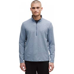 lululemon LM3ES1S 芯吸 杂色绿洲蓝 L 男士半拉链针织衫