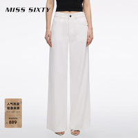 MISS SIXTY 夏季新款莱赛尔棉简约高腰牛仔裤 白色