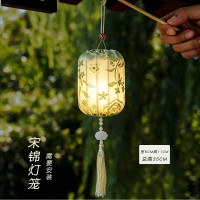 中秋宋锦古风发光灯笼