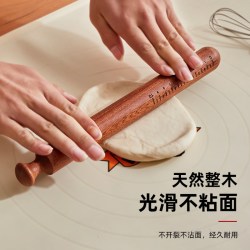 天然红檀木擀面杖家用整木原切无漆无蜡不开裂擀面工具30cm*3cm