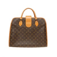 LOUIS VUITTON 中古95新lv/路易威登/中古手提公文包老花植鞣革内里更新