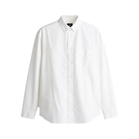 H&M 男士长袖翻领牛津纺衬衫