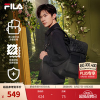 FILA 黑武士｜双肩背包男性防泼水老花书包电脑包 满印一-ZA XS