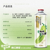 珠江啤酒 原浆苦瓜青瓜味 980ml*3罐 啤酒