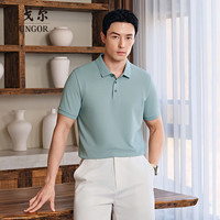 雅戈尔 男士夏季100支+凉感抗菌防晒短袖POLO衫