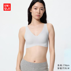 优衣库 AIRism无钢圈文胸 灰色 M