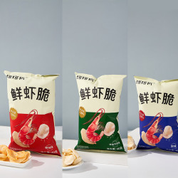 塔塔瓦 虾片 追剧解馋办公室宿舍膨化零食 原味40g*4包+蜂蜜芥末味40克*4包