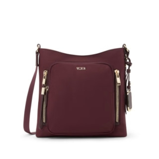 TUMI VOYAGEUR系列 女士斜挎包 红酒色