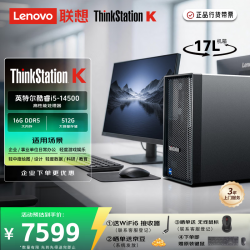 联想 ThinkStationK-C3办公台式机设计师电脑主机( I5-14500 16G 512G 500W)俯仰/升降/旋转27英寸