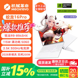 机械革命 蛟龙16Pro/潮玩版蛟龙15K游戏笔记本电脑RTX5060/5050高性能独立显卡手提电竞设计办公全能本