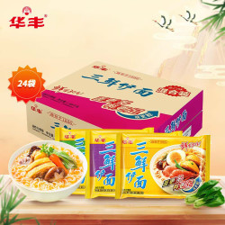 华丰 混合口味 方便面  24袋整箱 箱装 2082g