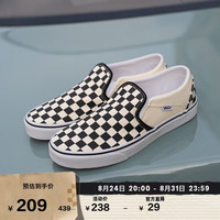 VANS 官方 Asher男女帆布鞋 黑白棋盘格（女款） 34.5
