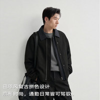 伯爵卓尔 巴恩风复古老钱拼色夹克男士外套