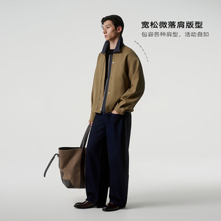 伯爵卓尔 B632132 巴恩风复古拼色夹克 卡其色 XL