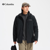 Columbia 26秋冬软壳衣男户外拒水防风夹棉保暖连帽棉服机织夹克外套WE3784 010 XL