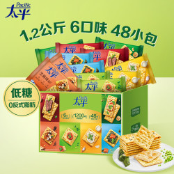 太平 苏打饼干营养美味香葱味100g易消化含膳食纤维休闲零食早餐下午茶 全家福年货礼盒 1.2kg*1盒