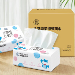盒马 纸面巾 柔韧 3层 M 120抽*20包 抽纸纸巾纸抽抽取式