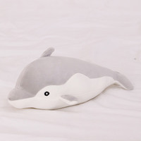 Ghiaccio 毛绒玩具 海豚鲨鱼 仿真玩偶睡觉抱枕 海豚款-灰色 70CM