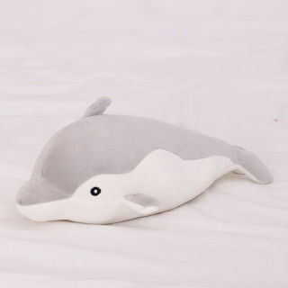 Ghiaccio 毛绒玩具 海豚鲨鱼 仿真玩偶睡觉抱枕 海豚款-灰色 70CM