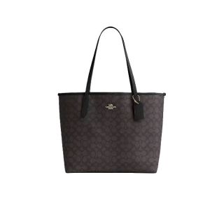 COACH City33托特包 黑棕色大号 33*29*16cm