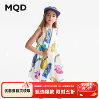 马骑顿 童装女童连衣裙夏季新款甜美艺术国风印花儿童公主裙子 花色 140