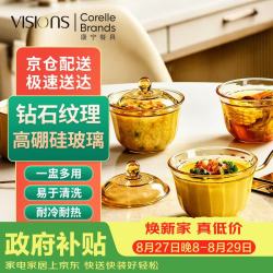 VISIONS 耐高温 玻璃炖盅 带盖