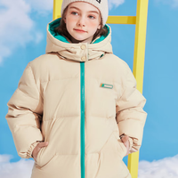 雪中飞 135.7g充绒 90%加厚保暖防寒连帽羽绒服 男女同款