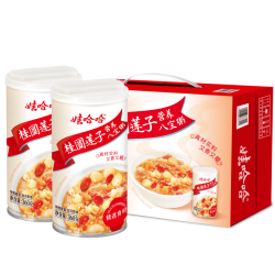 娃哈哈 桂圆莲子八宝粥 360g*15罐 礼盒装