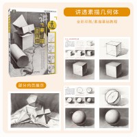 讲透素描几何体2素描书入门教程教材石膏几何体静物临摹书籍儿童入门画册美术
