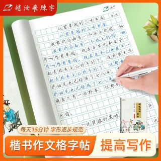 赵汝飞练字硬笔楷书名篇选集小学中学成人适用作文格字帖练字帖钢笔书法字帖作文练习中小学生硬笔书法字帖