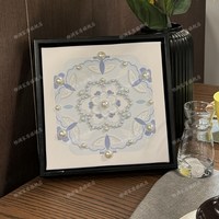 国风母亲节宋锦珍珠画diy材料包手工画非遗团建活动学校节日礼物