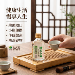 北大荒 纯粮发酵52度绵柔小酒（小绿瓶）100ml 单瓶