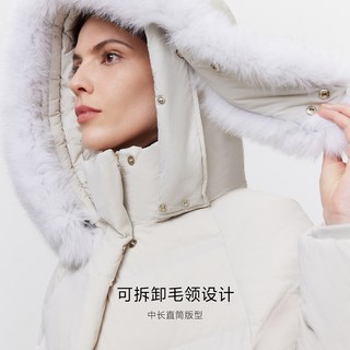 ONLY 124412014 90白鹅绒 毛领连帽 女士羽绒服