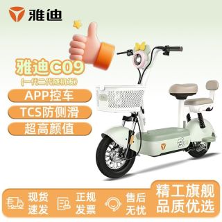 百亿补贴：雅迪 C09最新款国标电动自行车成人代步车电瓶车