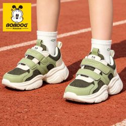 BOBDOG HOUSE 巴布豆童鞋女童鞋子2026秋季新款儿童运动鞋网面透气小女孩老爹鞋