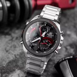 CASIO EDIFICE红牛赛车运动钢带手表男太阳能蓝牙ECB-900DB-1A/1B