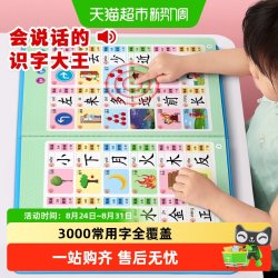 儿童识字大王3000字点读机认字卡片早教发声书幼儿园宝宝有声启蒙