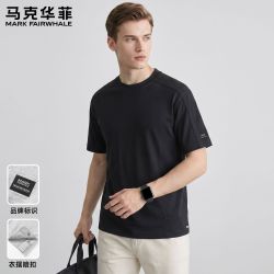 马克华菲 短袖T恤男夏季圆领印花休闲百搭男士半袖