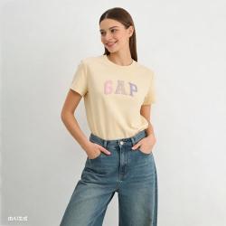 Gap 女装夏季款纯棉经典字母logo短袖T恤常规休闲上衣727460