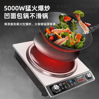 半球 5000W大功率双风扇凹面电磁炉 含炒锅