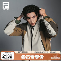 FILA 呼吸壳丨户外运动外套26秋男连帽简约夹克上衣