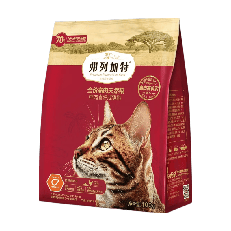 弗列加特 全价鲜肉猫粮 鸡肉味 磷虾油美毛 400g