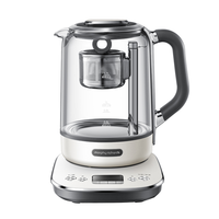 摩飞 多功能升降煮茶器办公室全自动小型养生壶家用大容量花茶壶MR6088椰奶白