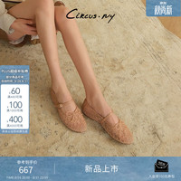 Sam Edelman CIRCUS系列 花朵镂空蝴蝶结 裸粉色 36码 女士单鞋