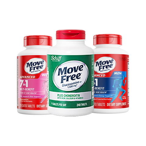 Move Free益节 男士氨糖120粒+女士氨糖120粒+5合1高钙240粒 营养补充剂套装